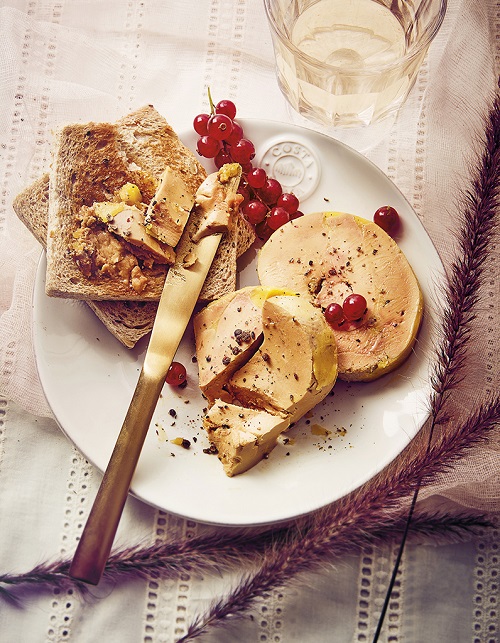 Foie gras poché Earl Gey