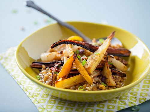 Risotto aux légumes racines