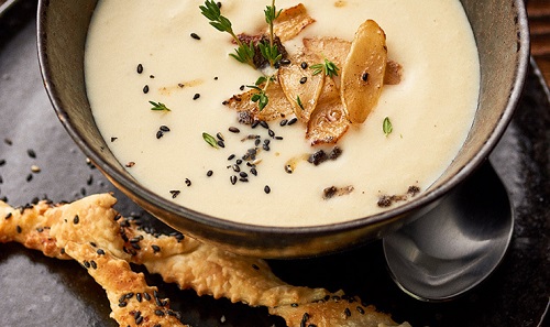 Velouté de salsifis à linfusion Kamélya